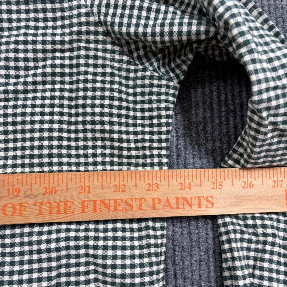 Ralph Lauren Shirt Mens XL Custom Fit Gingham Button Down Green White Check